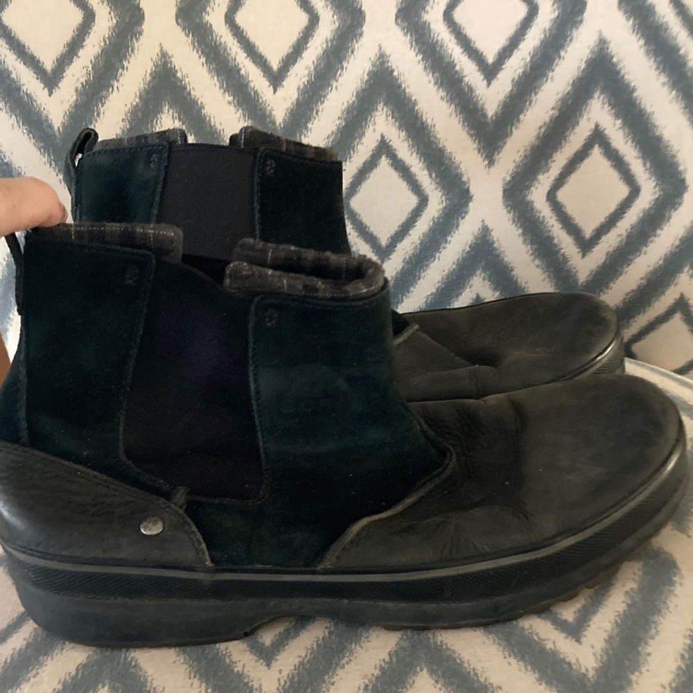 Sorel Men's Black Leather Boots 12‎ 🌸